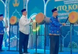 Resmi dibuka MTQ KORPRI Kemenag Kabupaten Serang dengan menabuh bedug bersamaa